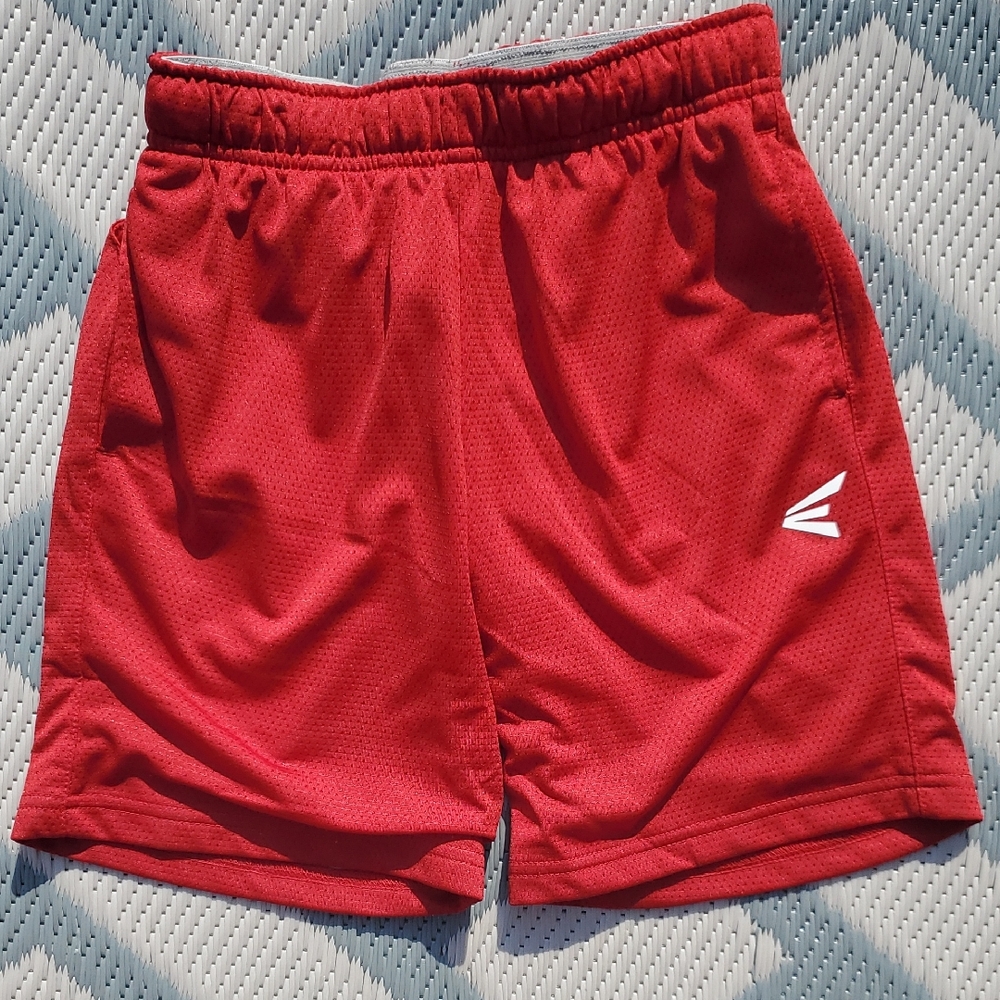 2/$20 Boys Easton Red Athletic Shorts Moisture-Wicking Elastic Waistband